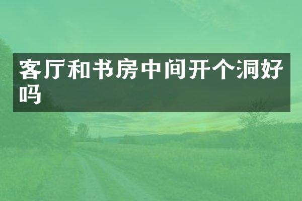 客厅和书房中间开个洞好吗