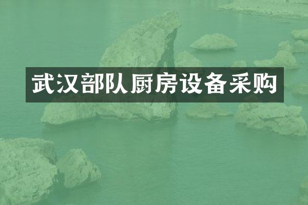 武汉部队厨房设备采购