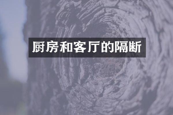 厨房和客厅的隔断