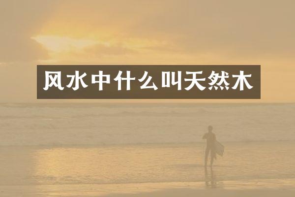 风水中什么叫天然木