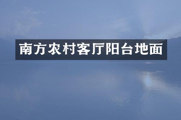 南方农村客厅阳台地面