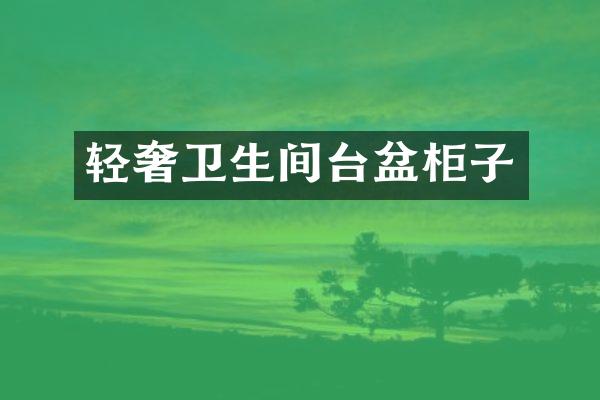 轻奢卫生间台盆柜子