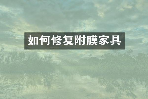 如何修复附膜家具