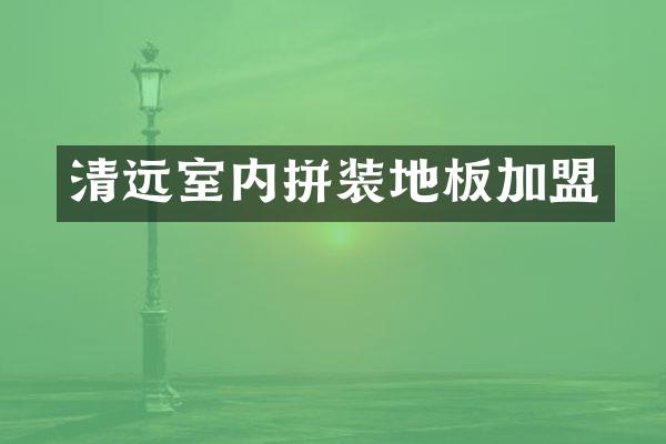 清远室内拼装地板加盟