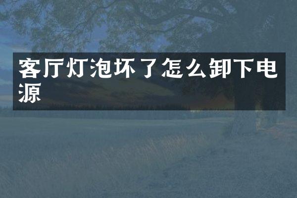 客厅灯泡坏了怎么卸下电源