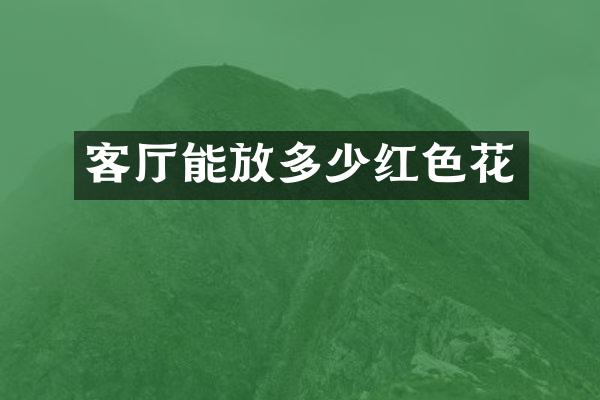 客厅能放多少红色花