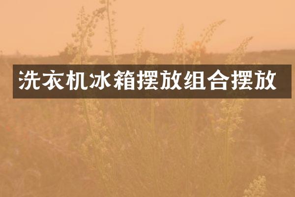 洗衣机冰箱摆放组合摆放