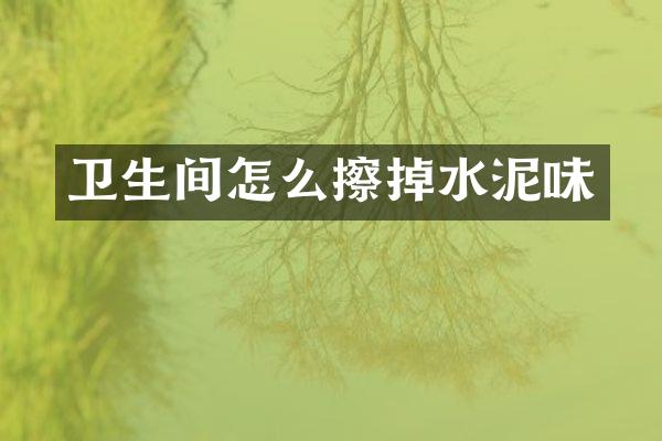 卫生间怎么擦掉水泥味