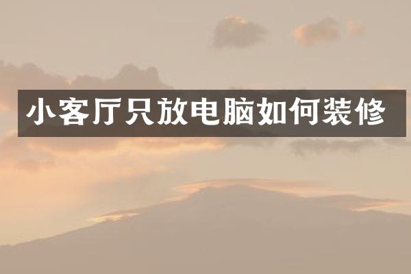 小客厅只放电脑如何装修