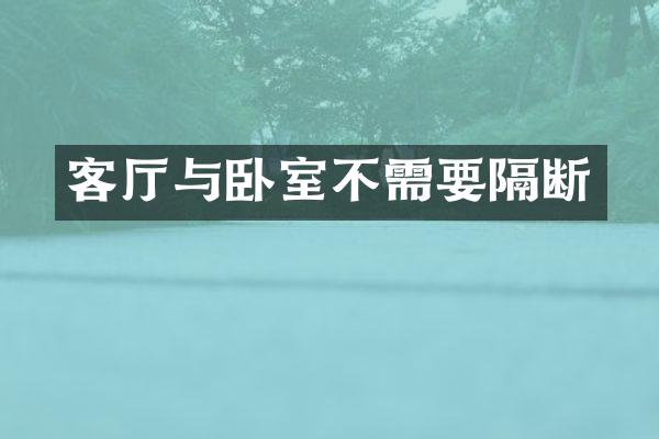 客厅与卧室不需要隔断