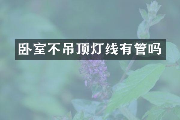 卧室不吊顶灯线有管吗