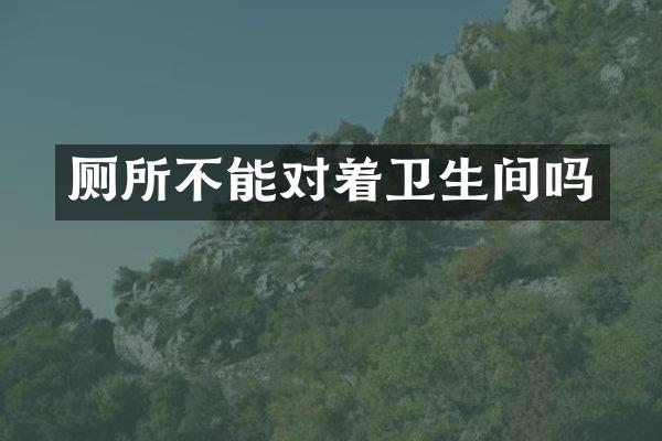 厕所不能对着卫生间吗