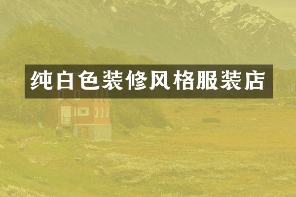 纯白色装修风格服装店