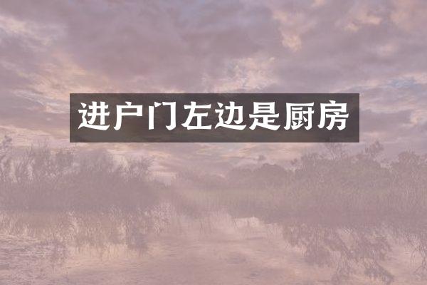 进户门左边是厨房