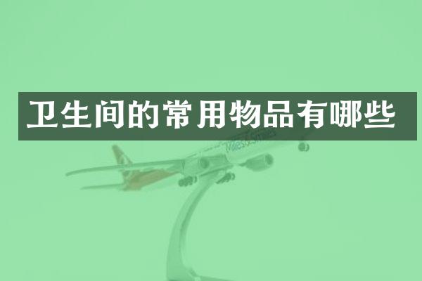 卫生间的常用物品有哪些