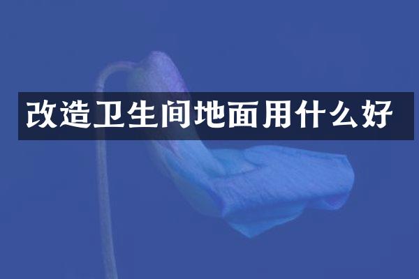 改造卫生间地面用什么好