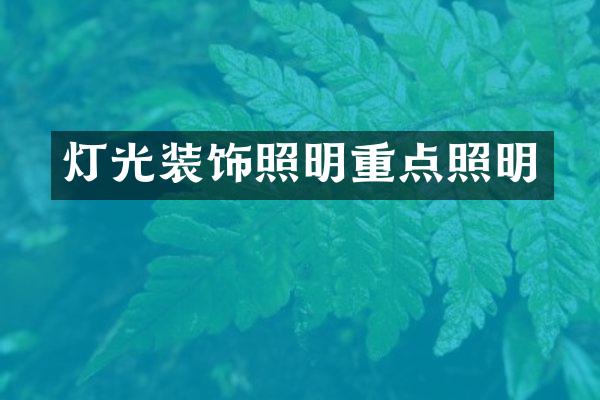 灯光装饰照明重点照明