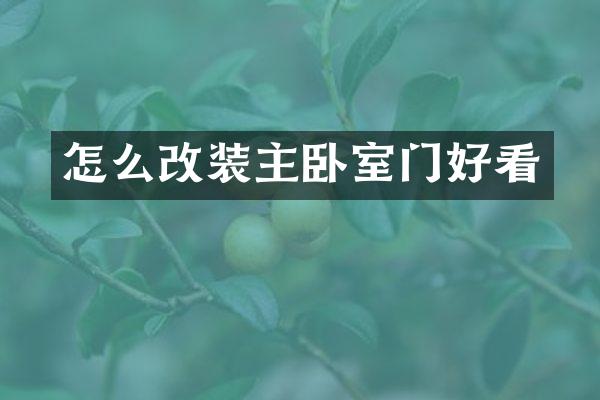怎么改装主卧室门好看