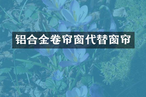 铝合金卷帘窗代替窗帘
