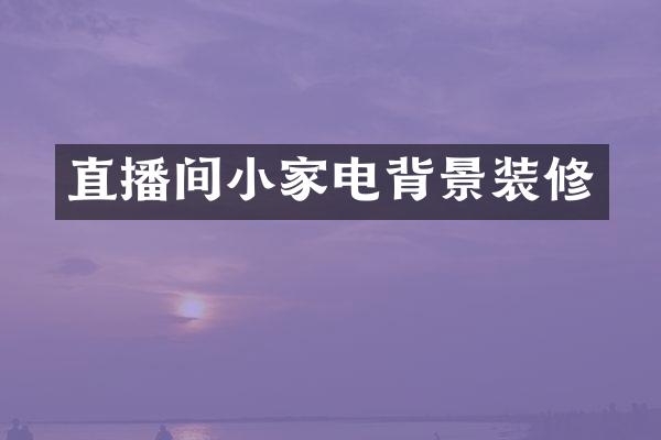 直播间小家电背景装修