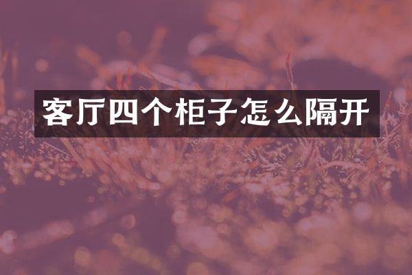 客厅四个柜子怎么隔开