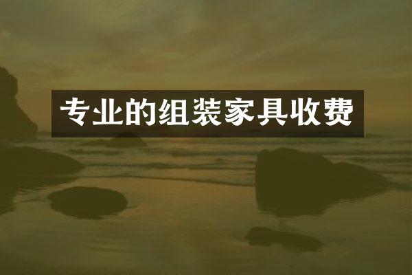 专业的组装家具收费