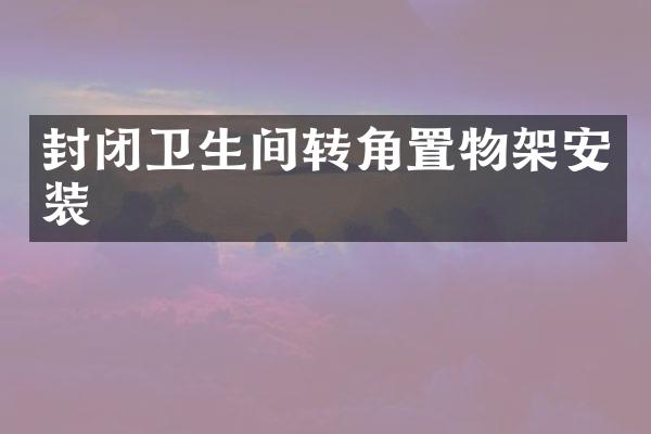 封闭卫生间转角置物架安装