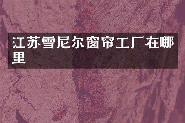 江苏雪尼尔窗帘工厂在哪里