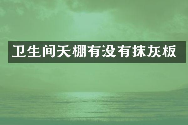 卫生间天棚有没有抹灰板
