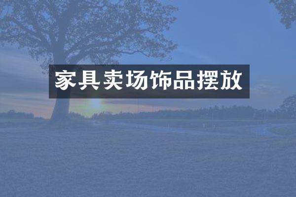 家具卖场饰品摆放