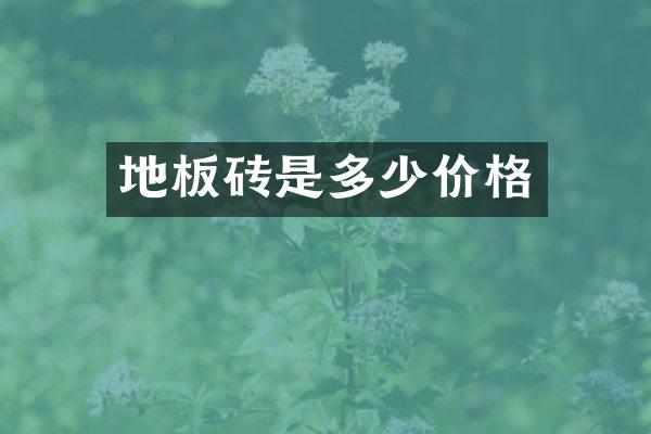 地板砖是多少价格