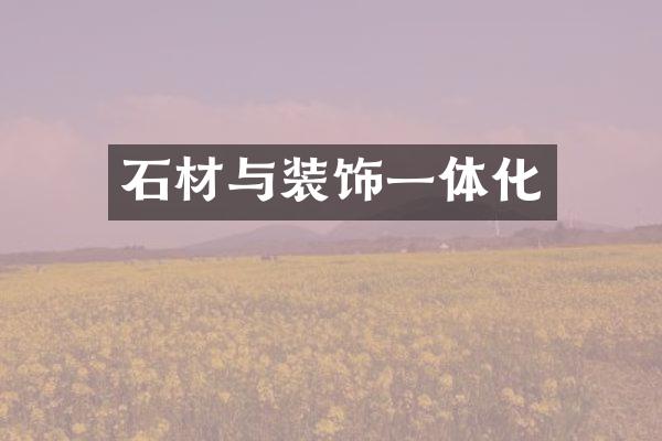 石材与装饰一体化
