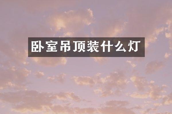 卧室吊顶装什么灯