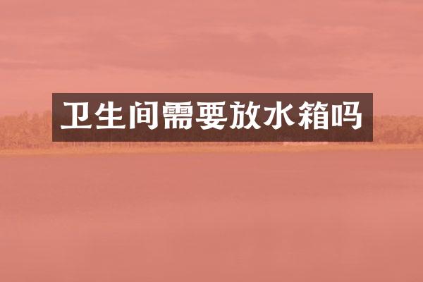 卫生间需要放水箱吗