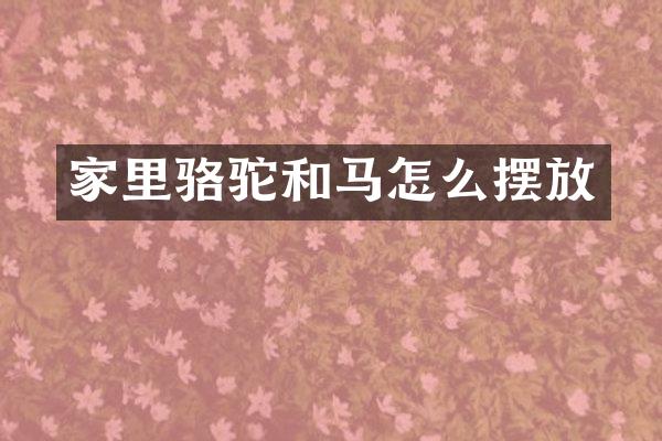 家里骆驼和马怎么摆放