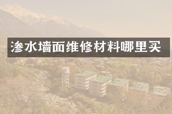 渗水墙面维修材料哪里买