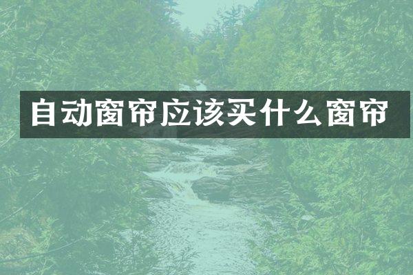 自动窗帘应该买什么窗帘
