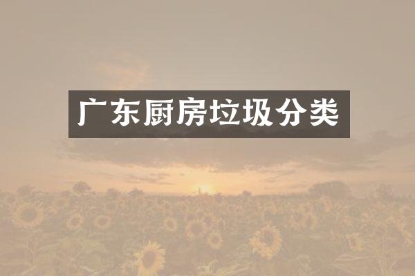 广东厨房垃圾分类
