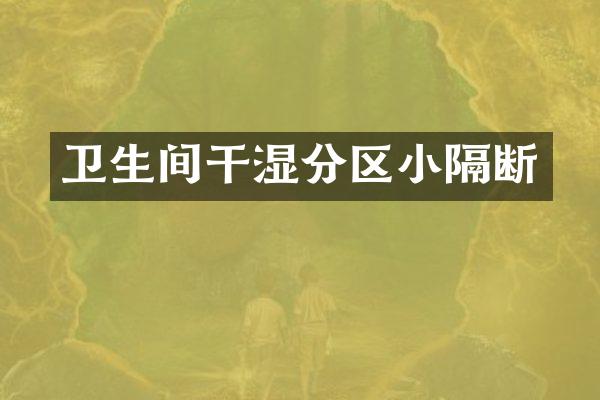 卫生间干湿分区小隔断
