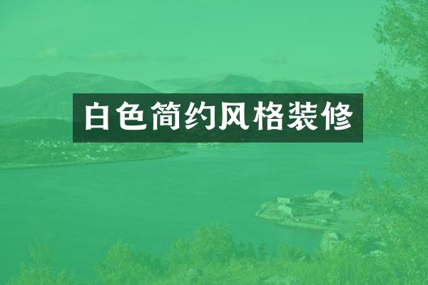 白色简约风格装修