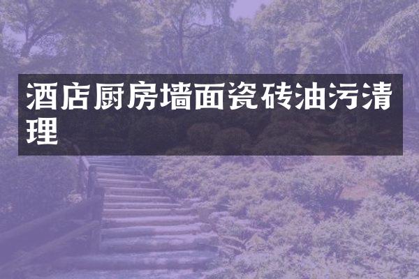 酒店厨房墙面瓷砖油污清理