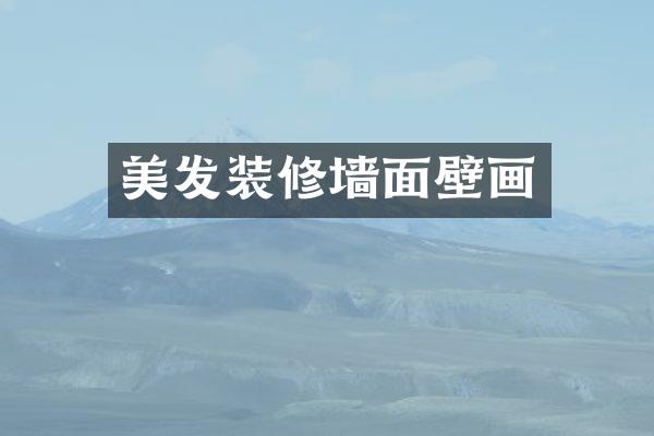 美发装修墙面壁画