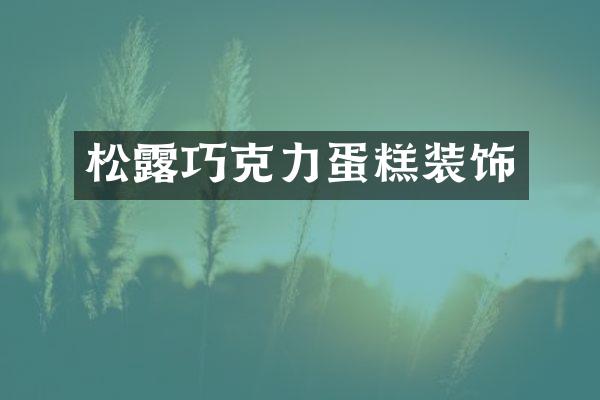 松露巧克力蛋糕装饰
