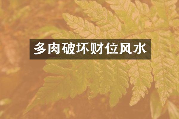 多肉破坏财位风水