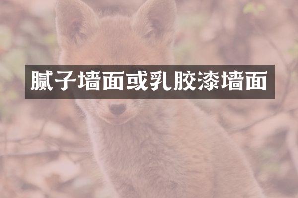 腻子墙面或乳胶漆墙面