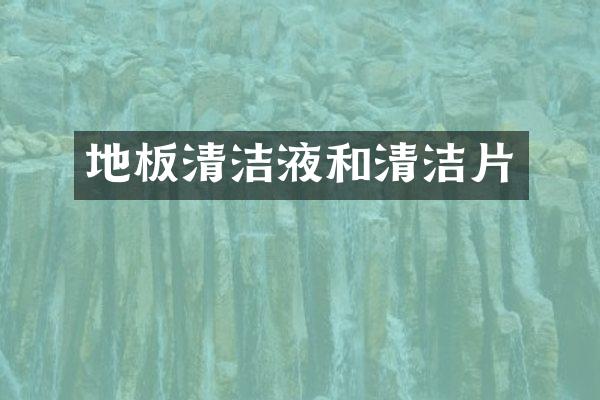 地板清洁液和清洁片