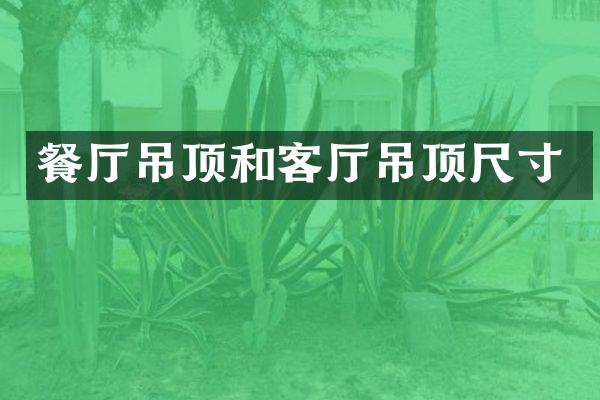 餐厅吊顶和客厅吊顶尺寸