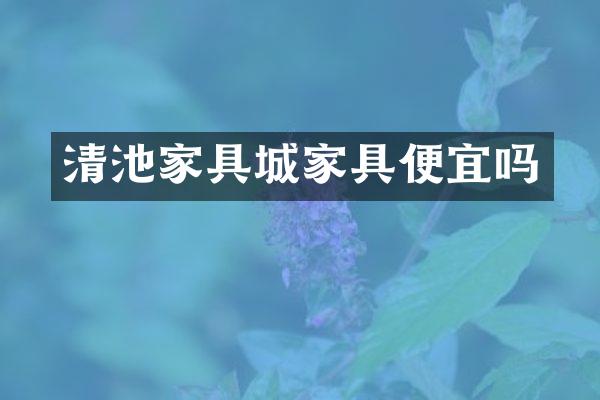 清池家具城家具便宜吗