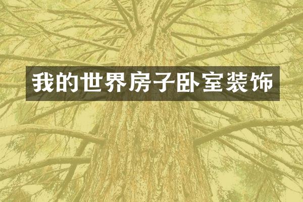 我的世界房子卧室装饰