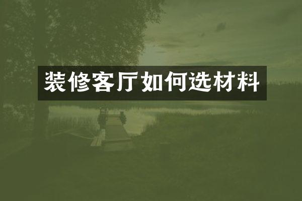 装修客厅如何选材料